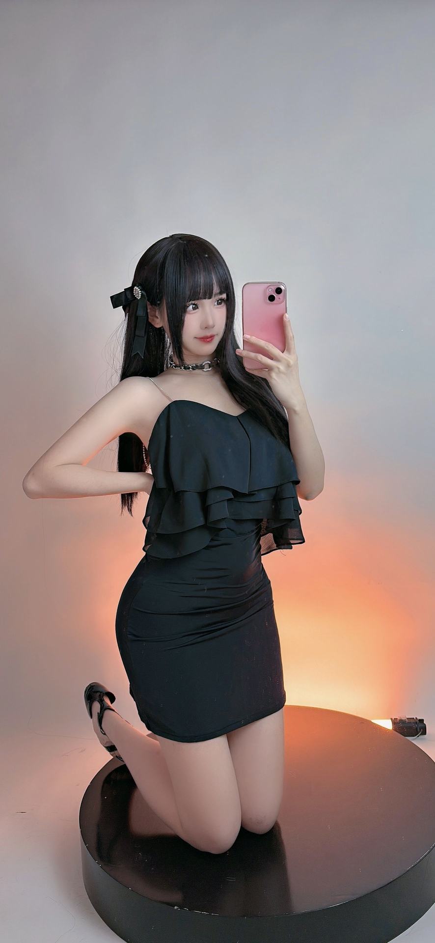 miko酱ww黑色包臀裙